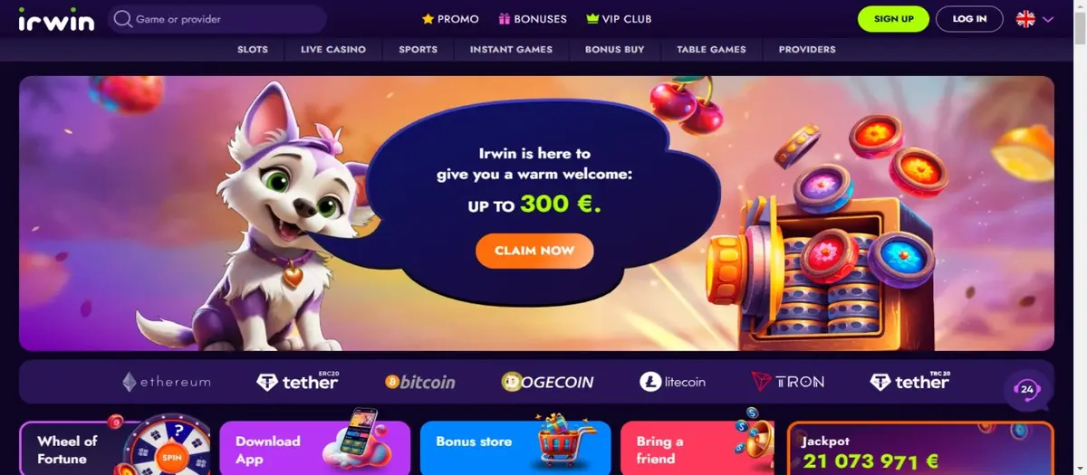 Irwin Casino screenshot
